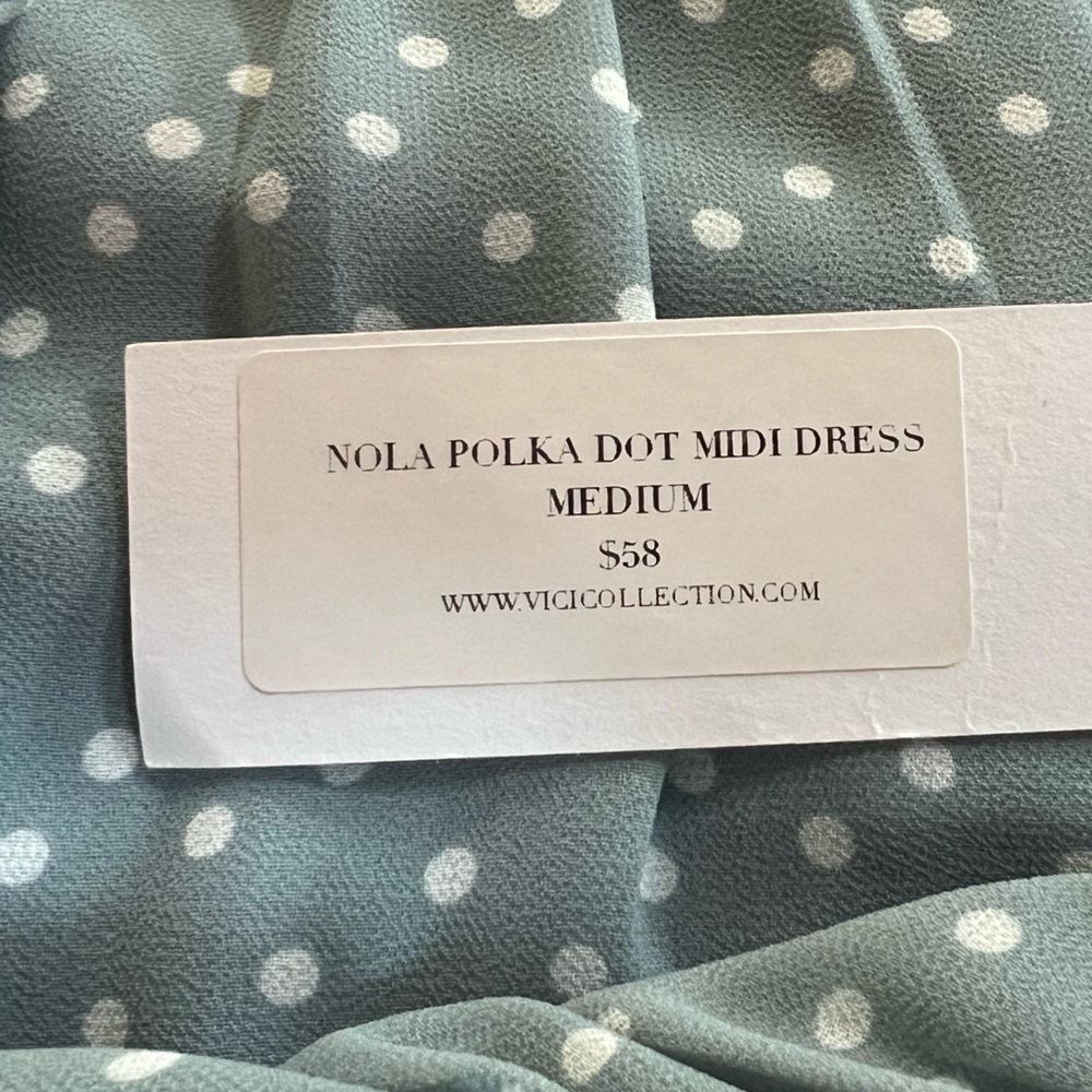 NWT 4Sienna Nola Polka Dot Midi Dress SZ M - Picture 6 of 6